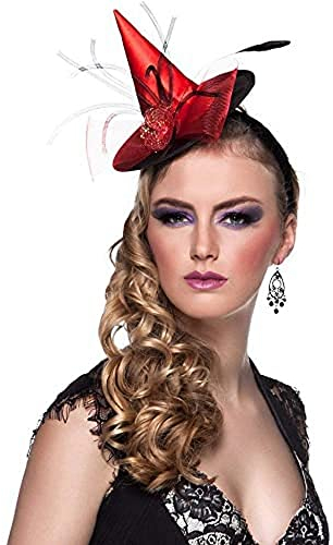 Boland 00803 Haarreif Hexe Ceara, Rot/Schwarz, One Size