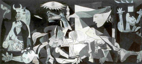 Close Up Guernica Kunstdruck Pablo Picasso (100cm x 50cm) + Ü-Poster