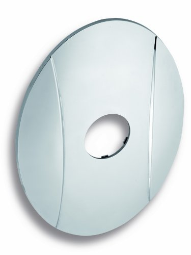 Abdeckplatte für Duscharmaturen-Wandabdeckplatte-Chrom Modell: KRYT 0050A DECKEL FÜR MONTAGEBOX DESIGN:OVAL-Passend für alle gängigen Armaturen in der Dusche