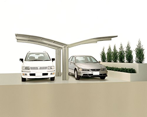 XIMAX Aluminium Design-Carport Portoforte Y-Ausführung Typ 60 Edelstahl-Look