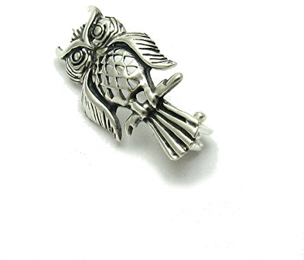 Sterling Silber Brosche Eule massiv 925 Empress