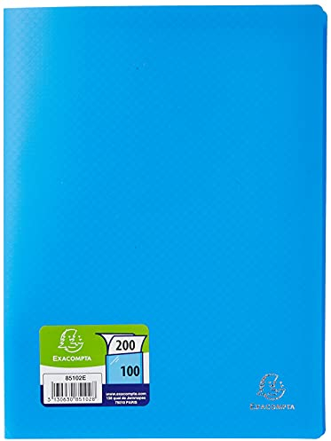 EXACOMPTA Protège-documents A4 Polypro 100 pochettes 200 vues Bleu