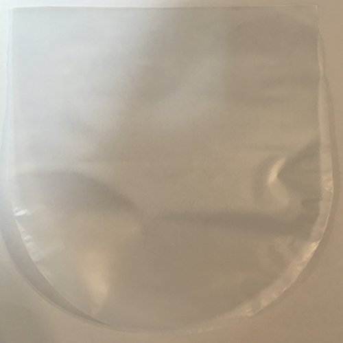 Vinyl Guru® Pack of 100 x 7 inch Round Bottom Japanese Style Anti Static HDPE Vinyl Record 45RPM Single Inner Sleeves Covers