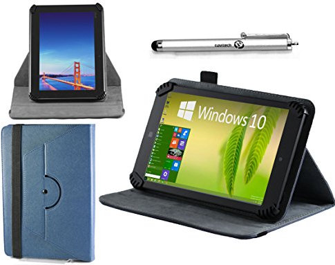 Navitech Housse étui Bleu Folio avec Stylet Compatible avec Polaroid Infinite 7 Tablette Tactile