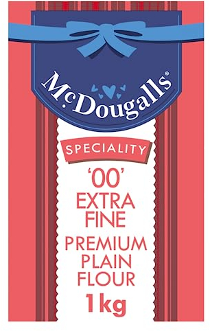 McDougalls 00 Grade Premium Plain Flour Finely Milled For Smoother Results, 1 kg Bag (Pack of 1)
