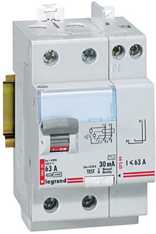 Legrand - Interrupteur différentiel bipolaire - 2P - type AC 30mA arrivée haut/départ haut 25A