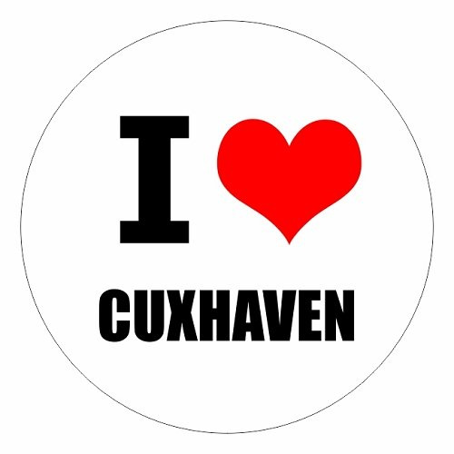 Kiwistar - Autoaufkleber - 8x8 cm - außen klebend - I love Cuxhaven für Auto, Laptop, Fahrrad, LKW, Motorrad Aufkleber mehrfarbig JDM Decal Sticker Racing