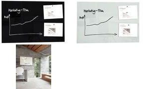 Sigel artverum - Whiteboard - geeignet für Wandmontage - 1000 x 650 mm - vergütetes Glas - magnetisch