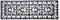 HOMESCAPES Black Wrought Iron Effect Rubber Doormat, 75 x 25 cm
