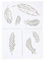 Universal Schablone Federn stencil feather A4 vintage shabby upcycling