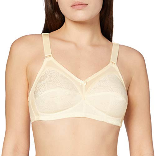 Sassa Women's Soft-bh Jacquard Plain Full Cup Everyday Bra, Ivory (Champagner 00300), 34B (Manufacturer size:75B)