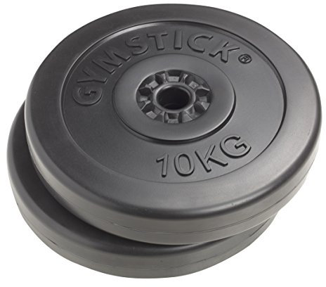 Gymstick Unisex Adult Vinyl Plates 2 - Multi-Colour, 10 kg