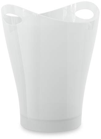 Umbra 082857-661 Garbino Small Trash/Waste Can – Polypropylene – Metallic White