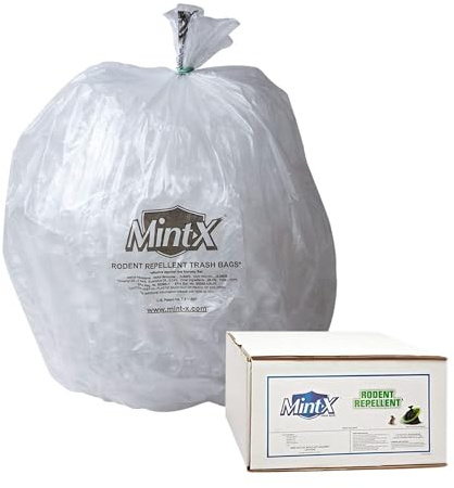 Mint-X MX4046XHC Müllbeutel, 1,3 mm, flache Dichtung, 117 cm Höhe x 101,6 cm Länge, durchsichtig, 100 Stück