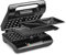 Princess 117002 Parrilla Compacta 3 en 1 con Placas Intercambiables con Gofrera y Sandwichera, Almacenamiento Vertical, 700 W, Negro
