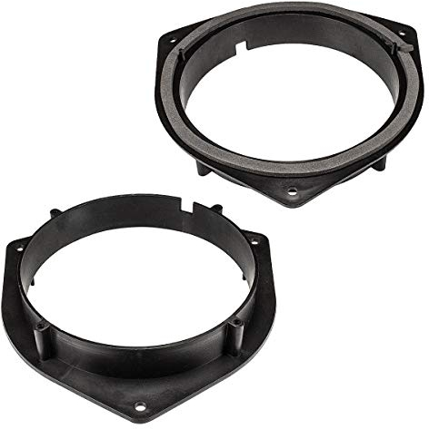 tomzz Audio 2825-001 Lautsprecherringe Adapter Halterungen kompatibel mit Kia Picanto Sportage Rio Hyundai i10 ab 2012 i20 ab 2015 für 165mm