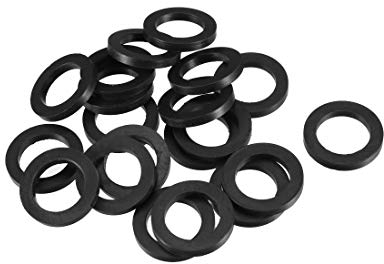 sourcing map 20 Stück Nitrilkautschuk Unterlegscheiben 24mm Außerdurchm. 16 mm Innendurchm. 3 mm Dicke für Wasserschlauch Wasserhahn