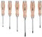 ERGOTORQUE WOODmax Juego de destornilladores de golpe con mango de madera, 6 pzs.