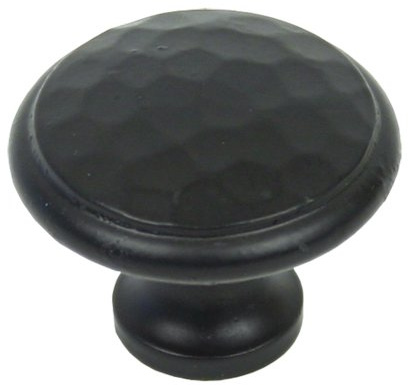 From the Anvil Black Hammered Cabinet Knob - Large