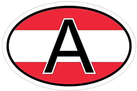 Kiwistar - Autoaufkleber - 10x6,6 cm - außen klebendKiwistar Autoaufkleber - Österreich A Auto, Laptop, Fahrrad, LKW, Motorrad Mehrfarbig Autoaufkleber Aufkleber KFZ Flagge Fahne