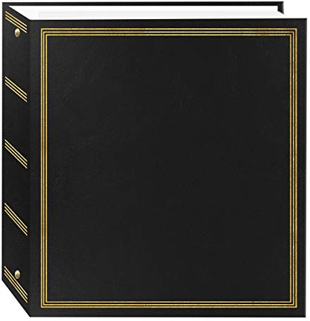Pioneer TR-100/BK Fotoalbum, magnetisches 3-Ring-Album mit 100 Seiten, Schwarz