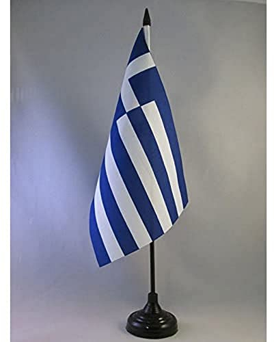 AZ FLAG - Tischflagge Griechenland 22x15 cm - Griechische Tischfahne 15 x 22 Cm - Flaggen