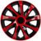 NRM KO238 Radzierblende Draco CS, Schwarz/Rot, 14 Zoll, 4er Set