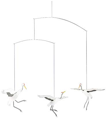Flensted Mobiles f120 - Kranich - Tanzende Kraniche - Mobile - Windspiel - 45 x 45 cm