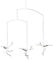 Flensted Mobiles f120 - Kranich - Tanzende Kraniche - Mobile - Windspiel - 45 x 45 cm