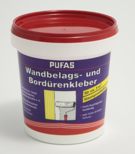 Pufas Wandbelagskleber und Bordürenkleber 750g Kleber für schwere Wandbeläge