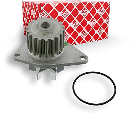 febi bilstein 27410 Wasserpumpe mit Dichtung, 1 Stück | Kompatibel mit: CITROËN C2, C3 I, C4 Coupe, C4 I, PEUGEOT 1007, 206 Schrägheck, 206 SW, 207, 307, 307 Break, 307 SW