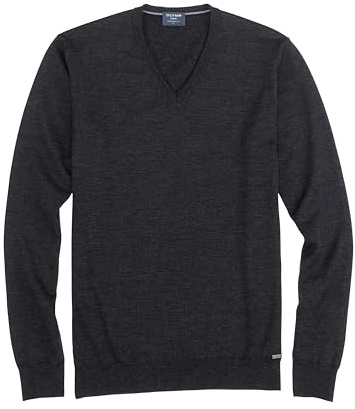 OLYMP Herren Pullover V-Ausschnitt 015010,Single Jersey, Knit Regular fit | Pullover, Rippbündchen, Regular Fit, 100%Schurwolle