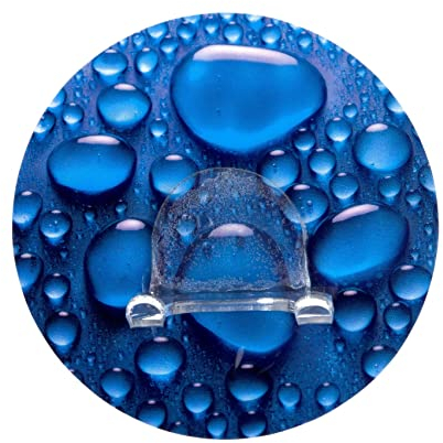 WENKO Static-Loc® Wandhaken Duo Aqua - Befestigen ohne Bohren, Kunststoff (PET), 8.5 x 3 x 8.5 cm, Mehrfarbig