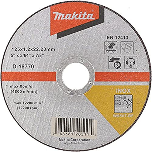 Makita D-18770-10 Trennscheibe für Stahl-ST, 1 V, 125 x 1.2 mm