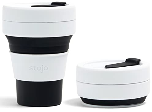 Stojo Collapsible Pocket Cup, Silikon, schwarz, 5 x 13 cm