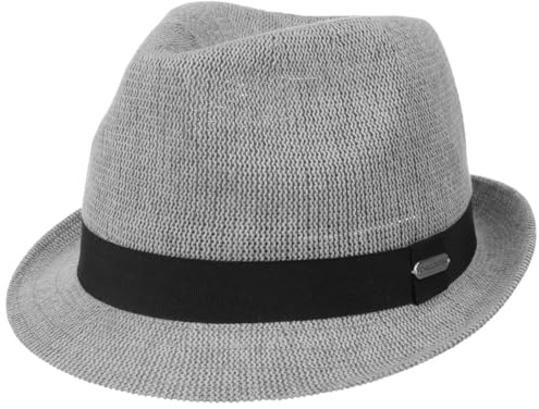 CHILLOUTS Bardolino Trilby Baumwollhut Stoffhut Fedora Hut Damen/Herren - Sonnenhut Strandhut mit Ripsband Sommer Frühling-Sommer