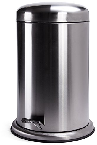 MSV Stainless Steel Pedal Bin, Silver, 20 Litre