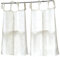 Loberon Scheibengardine 2er Set Gaulette, mit romantischen Stickereien, Dekorative Bindebänder, Sichtschutz, Fensterdekoration, Leinen, Creme