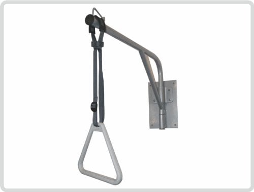 Bettaufrichter wandhängend, weiß zur Wandbefestigung - Bettgalgen Aufstehhilfe