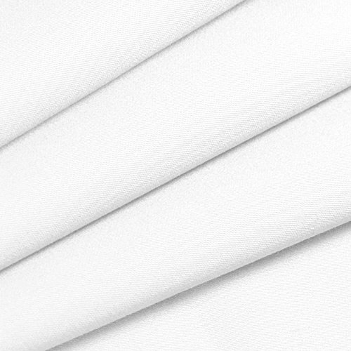 Plain White 100% Cotton Fabric for Craft Quilting Bedding Sheeting Bunting Woven Calico Clearance Material (60 - 150 cm Wide, per Metre)