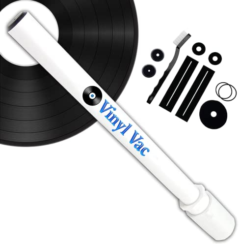 Vinyl Vac 33 - Kit de nettoyage de disques vinyles - Baguette d'aspirateur pour nettoyage en profondeur (se fixe à votre tuyau d'aspirateur humide et sec, norme américaine 3,2 cm et 3,8 cm)
