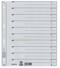 Leitz Trennbl„tter, Karton, A4 šberbreite, 100 Stck, grau