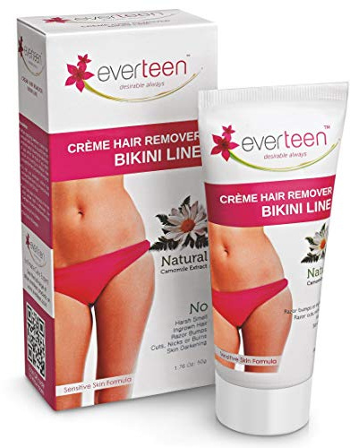 Everteen Bikini Line Haarentferner Creme 2er Pack für Bikinizone und Achselhöhlen je 50 Gramm