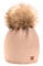 morefaz Wurm Winter Strickmütze Mütze Damen Kristalle Kiesel mit Große Bommel Pompon l SKI (Beige) (MFAZ Ltd)