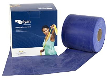 Rolyan Energising Exercise Bands , Ideal Resistance Tool for Upper and Lower Extremity Exercises to Tone Muscles and Increase Flexibility, Supports Physical Therapy, Latex Free, Blue, Extra Heavy, 50m