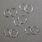 25 x Doppel Ring silber Deko Streuteile Scrapbooking Tischdeko Streudeko Hochzeit