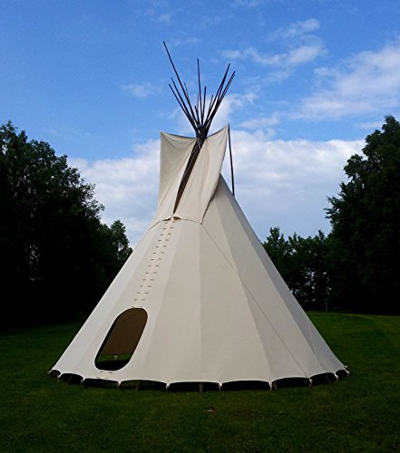 komplettes Ø 5m Tipi Indianerzelt Wigwam Indianer Zelt Sioux, Yakari Style Indianertipi