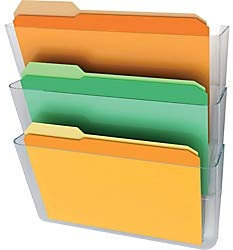 Deflecto EZ Link Stackable DocuPocket® - 3 Pocket - Letter - Clear (73601RT-AMZ)