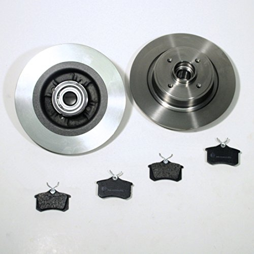 Bremsscheiben Ø 249 mm/Bremsen mit Radlager + ABS-Ring + Bremsbeläge für hinten/für die Hinterachse