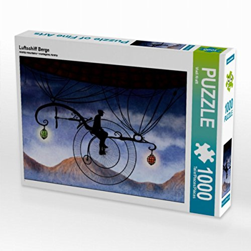 CALVENDO Puzzle Luftschiff Berge | 1000 Teile Lege-Größe 64 x 48 cm Foto-Puzzle für glückliche Stunden